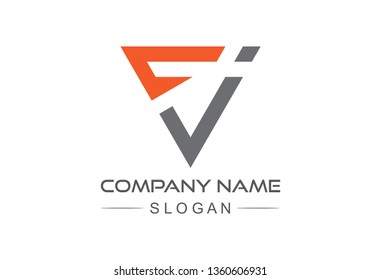 logo letter f and j triangle