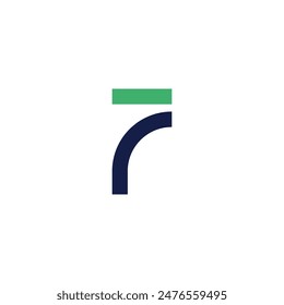 Logo letter F line design with blank background