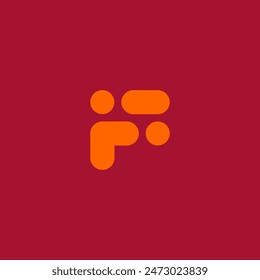 logo letter F modern geometric abstract 4