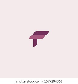 logo letter f monogram design, simple icon concept letter F.