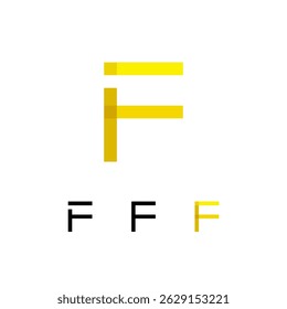Logo Letter F, trendy modern alphabet font, set of four different letter for your brand name design, vector illustration 10 EPS