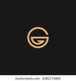Logo para la ilustración vectorial de la plantilla de diseño de círculo G de letra,
