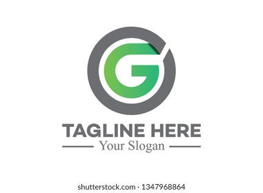 logo letter g circular line