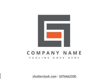 logo letter g and e square
