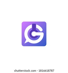 logo of a letter g and a headphone