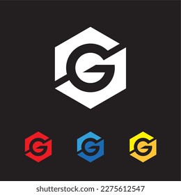 Logotipo Letra G Hexagon Resumen Logotipo Elemento de diseño material Vector creativo sencillo diseño de logotipo. Icono de fuente de símbolo geométrico universal.