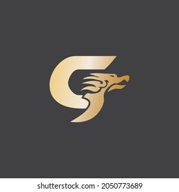 logo letter G. illustration of the symbol of a bird with the shape of the letter G in gold.