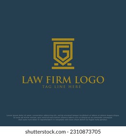logo letter G for law firm, vector illustration
