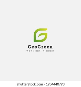 Logo Letter G Leaf, Concept Letter G and Icon Green Leaf.