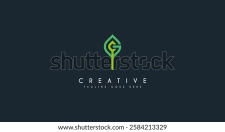 Logo Letter G Leaf, Concept Letter G and Icon Green Leaf.