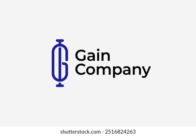 Logo Letter G and I Line. Simple, Minimalist and Modern. Editable file