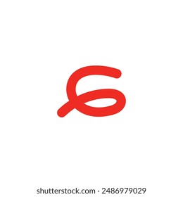 Logo letter G line stroke with blank background