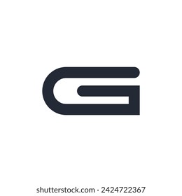 Logo letter G long design template element