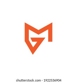 logo letter G and M. Abstract emblems, design concepts, logos, logotype elements