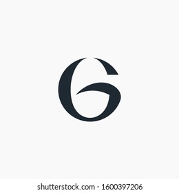 logo letter G or G O circle with ribbon swoosh wave. The logo can be used for business consulting and financial companies - vector