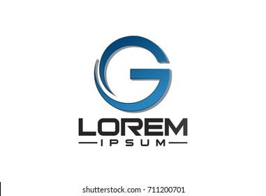 logo letter g simple 3d