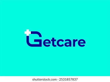 Logo letter G with symbol medical plus, Creative template for hospital and healthcare.