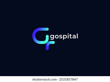 Logo letter G with symbol medical plus, Creative template for hospital and healthcare.
