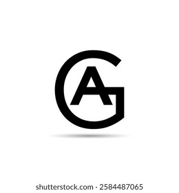 Logo of Letter GA or AG. Curved, Simple, Sophisticated and Modern Logo.