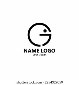 Letra De Logotipo Gj Diseño Simple, Letra De Concepto G + j Diseño De Monograma Círculo