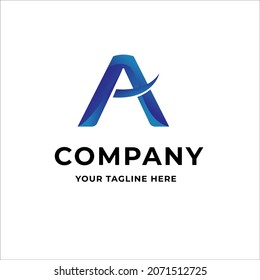 Carta De Logo A Con Estilo De Gradiente Recomendado Para Su Empresa Y Todas Las Empresas