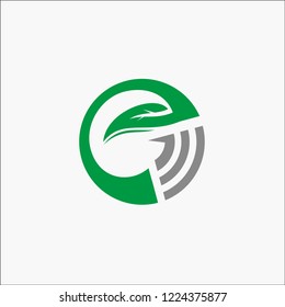 logo letter EG green