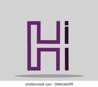 Logo for Letter H and I