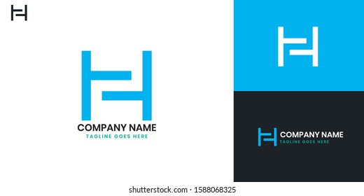 Logo letter H - All elements on this template are editable with vector software.