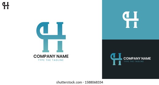 Logo letter H - All elements on this template are editable with vector software.