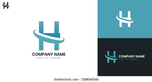 Logo letter H - All elements on this template are editable with vector software.