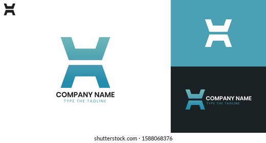 Logo letter H - All elements on this template are editable with vector software.