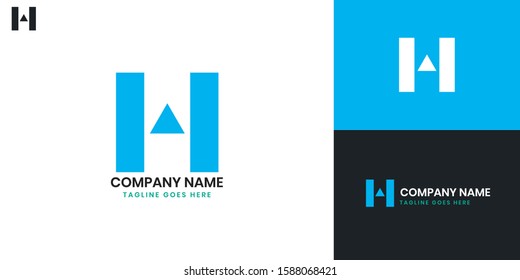 Logo letter H - All elements on this template are editable with vector software.