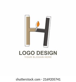 Logo Letter H - All elements on this template are editable with vector software.