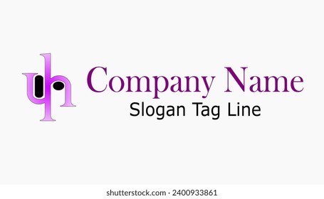 El logotipo es la letra h de vuelta a atrás, icono de plantilla de diseño, signo de éxito, símbolo que se mueve hacia adelante, identidad de marca, logotipo de la empresa
