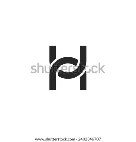 Logo letter H chain with blank background