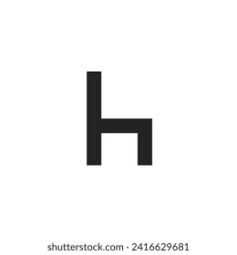 Logo letter H chair minimalist with blank background