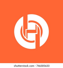 Logo letter H circle symbol.