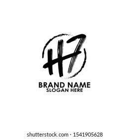 logo letter h custom with number 7 vector design