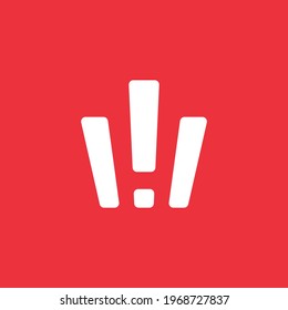 logo letter H exclamation mark. editable and easy to custom. can can be applied optimally on print and digital media.