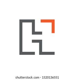 Logo letter H flat line Growth Symbol