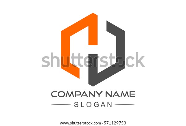 Logo Letter H Flat Line Ribbon Stock Vector (Royalty Free) 571129753