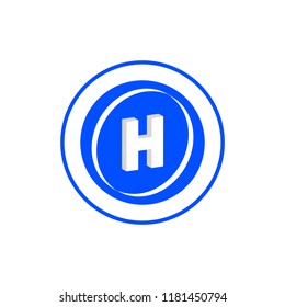 Logo letter H, Hospital logo on a white background