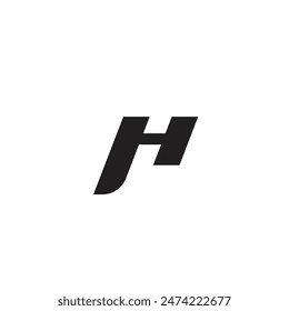 Logo letter H japan or chinese style with blank background