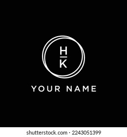 Logo-Buchstaben H und K, Vektorgrafik
