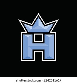 letra de logotipo H diseño de vector king