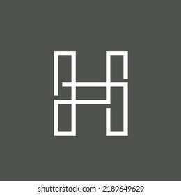 Logo letter H made from line art. Logo for company, personal branding, corporation, business, and industry.
