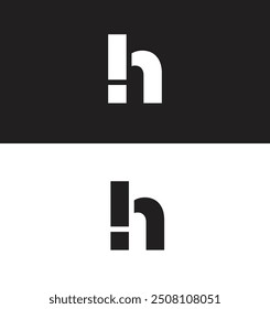 Logo letter H pixel unique design with blank background