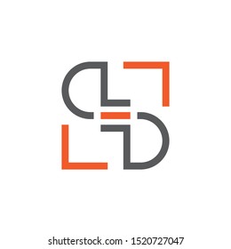 logo letter h and s flat line