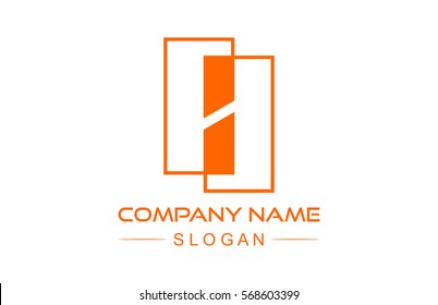 logo letter h square line geometric