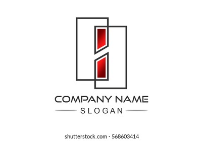 logo letter h square line geometric